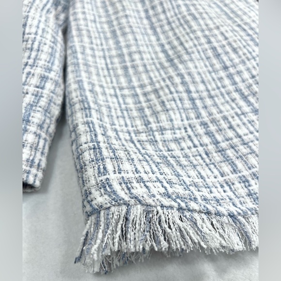 7 FOR ALL MANKIND Tweed Shacket Oversized Fringe Cowgirl Streetwear Preppy S - Picture 4 of 11